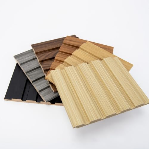 Art3d Wood Slat Wall Panels, Fluted MDF, 6-Pack Sample - color: Sample