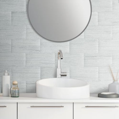 AULIGET 2-Piece Light Shale Peel and Stick Backsplash Wall Tiles, 6" x 12" PVC Faux Stone Stick on Tile for Backsplash Kitchen, Bathroom, Laundry Room, Camper, Fireplace - color: Light Shale, size: 2 Sheets, 6"x12"x0.12"