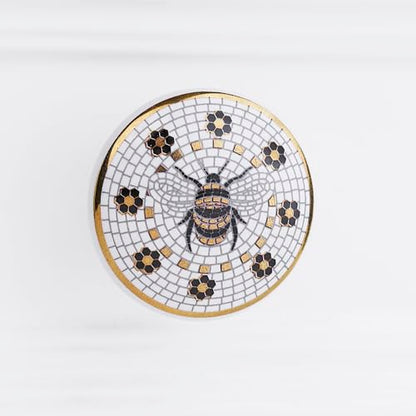 Indian Shelf 6 Pieces Bee Drawer Knobs for Dresser Cabinet Golden - color: Colourful Bee, size: 6 Knobs