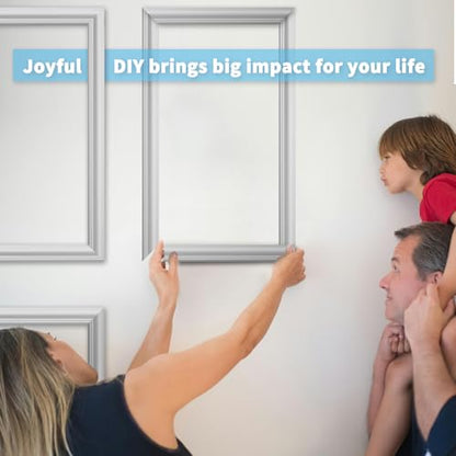 Art3d Pre-Cut Wall Molding Set, Ready-to-Assemble Panels, 3 Top 3 Bottom - color: White: Style 2