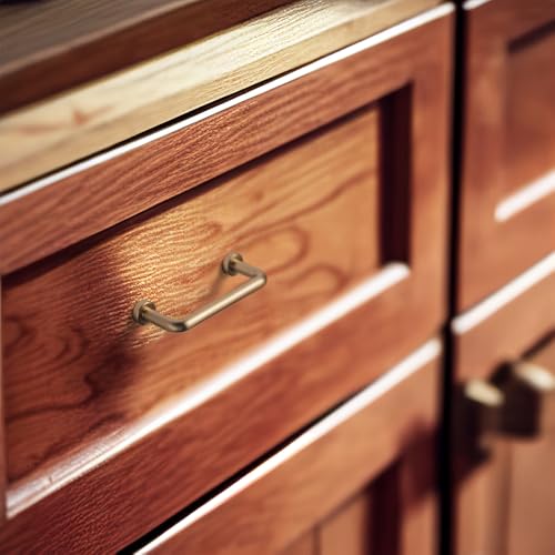 Goo-Ki 6 Pack 2 1/2" Center to Center Champagne Bronze Modern Cabinet Pulls Solid Contemporary Home Improvement Hardware Drawer Pulls Zinc Alloy Kitchen Handles - color: Champagne Bronze, size: 2 1/2'' Center to Center