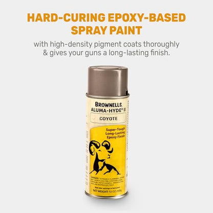 Brownells Aluma-Hyde II Epoxy Based Firearm Finish Spray Coating Protection Paint, Aerosol Can, 12 oz. (340g) Coyote - color: Coyote