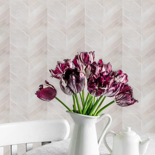 Alwayspon 10 Sheets 10"x10" Pink 3D Vinyl Backsplash Tiles, Self-Adhesive Peel and Stick Wall Tile Stickers Stick on Subway Tiles for Kitchen Bathroom Wall, 0274 - color: Pink