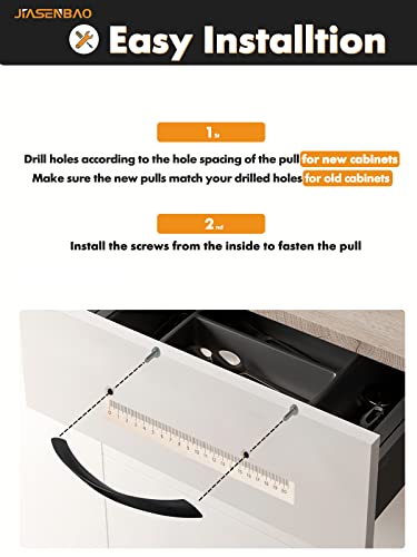 Black Cabinet Pulls 6.3 Inch Arch Twisted Matte Black Handles Drawer Kitchen Cupboard Bathroom Dresser Cabinet Hardware Zinc Alloy 5 Pack - color: Black, size: 6.3 inch Hole Centers
