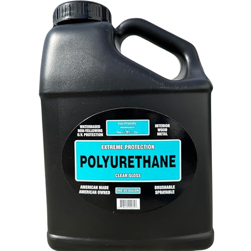 Crystalac Extreme Protection Water Based Polyurethane (Clear Gloss, Gallon): Self Leveling, Non Yellowing, Brush or Spray, UV Protection, Low Odor, Water Clean Up, Durable & Scratch Resistant. - color: Gloss, size: Gallon
