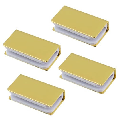 4Pcs Non-Magnetic Glass Door Clip for 3-6mm Thickness Frameless - color: Gold