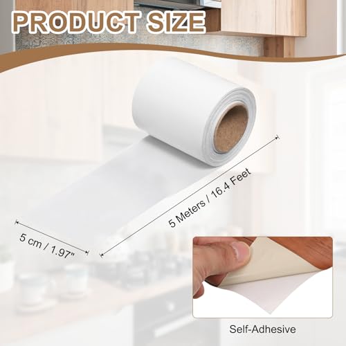 uxcell Wood Tape, 2 Inch x 16ft Self-Adhesive Wood Grain Repair White - color: White, size: 2 Inch x 16ft