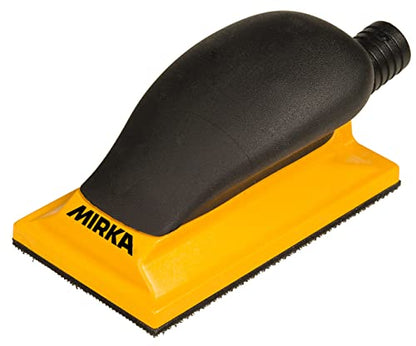 Mirka Hand Sanding Block for Hook and Loop Sheets, Vacuum-Ready, 2.75x5 in