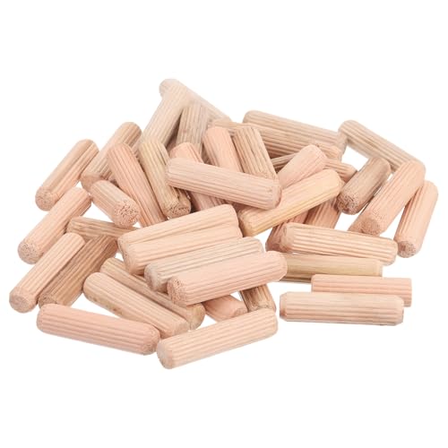 uxcell 300 Pcs Wooden Dowel Pins, 10 x 40mm (0.39 x 1.57 Inch) Wood Dowels Rods, Fluted Dowel Joints for Grooved Woodworking Furniture Craft - size: 10 x 40mm