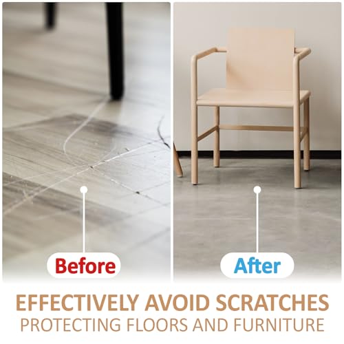 MAQIHAN 182PCS Felt Furniture Pads - Chair Leg Floor Protectors Hardwood