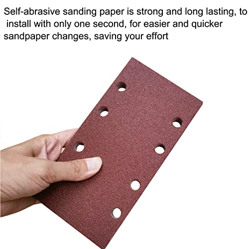 60 PCS Hook & Loop Sandpaper Sheets for 1/3 Sheet Sander – 60/80/100/120/150/240 Grit – Aluminum Oxide Sanding Paper for Wood, Metal, Paint & DIY Projects