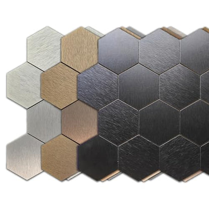 Mosaic Wall Sticker, 13.4x11 Inch, Copper, 10 Pack - color: Copper