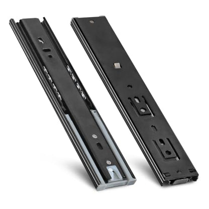 Soft Close Drawer Slides 10 Inch - Black, 1 Pair (2 Pieces) - color: Black, size: 10 Inch