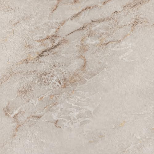 Marble Grain 12x12 Peel and Stick Floor Tile, Creamstone Marble, 10 PCS - color: Creamstone Marble