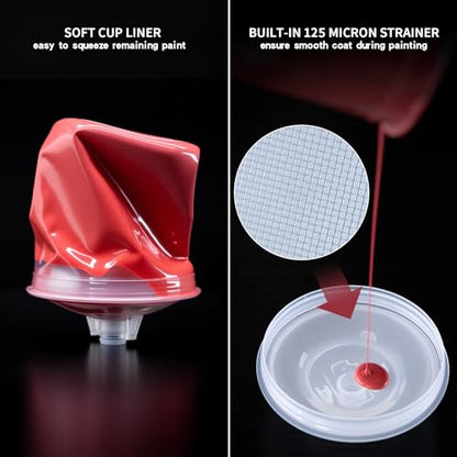 AEROPRO Tools Disposable Paint Cups Liners and Lid System 50pk 6oz - size: 6 oz (Mini)