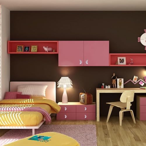 2pcs Ceramic Moon Light Pink Drawer Knobs for Kids - color: Light Pink + Moon Shape, size: 2 Pack