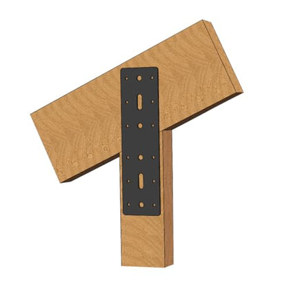 2PCS 11" X 3" Straight Steel Flat Plate,Heavy Duty Mending Plate Joining Connecting Brackets, I Strap Metal Plate.Fit 4x4,6x6 for Repair House,Furniture,Pavilion,Straight Flat Plate for tress framing - size: 11"x3"