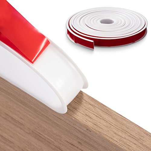 U-Shape Edge Banding, 16.4ft TPE Self Adhesive Veneer Edging Trim Flexible Corner Edge Protector, Furniture Edge Strip for Countertop Table Cabinet Shelve Restoration (40mm, White) - color: White, size: 5m×40mm