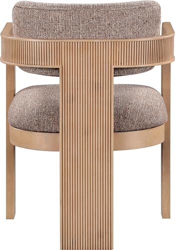 Meridian Furniture Sacha Linen Blend Dining Chair, Brown, Set of 2 - color: Brown