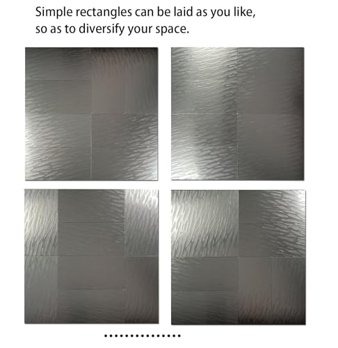 64pcs Peel and Stick Aluminum Mosaic Wall Stickers,Copper Gold - color: Copper Gold