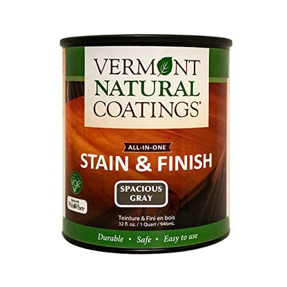 Vermont Natural Coatings PolyWhey Stain & Finish - Spacious Gray - Quart - color: Spacious Gray, size: Quart