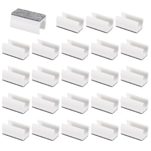 PATIKIL 19mm Rectangle Chair Leg Cover with Felt Pad, 24Pcs, White Grey - color: White Grey, size: 19MM