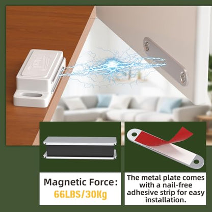 Door Magnet Latch Jiayi Cupboard Magnetic Wardrobe Catch - color: White