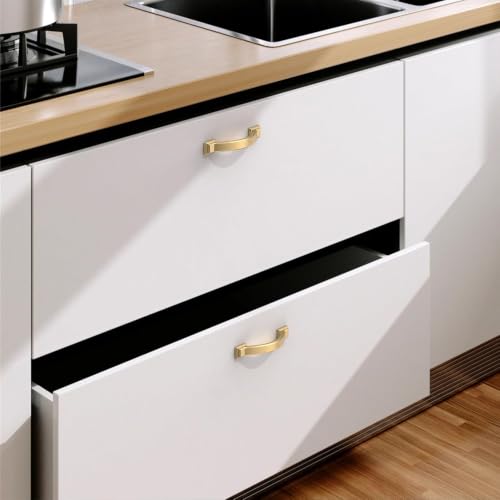 10 Pack 3 Inch(76mm) Champagne Bronze Cabinet Pulls, Champagne Gold Cabinet Handles Kitchen Arch Cabinet Hardware for Bathroom Drawer - color: Champagne Bronze, size: 3 inch（76mm）, style: 10 Pack
