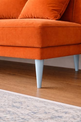 10 Inch Round Solid Beech Wood Replacement Furniture Legs, Set of 4, Wooden Feet Mid Century Modern, Unfinished Legs for Sofa, Couch, Armchair, Ottoman, Cabinet, TV Stand, Dresser - size: 10" / 25cm