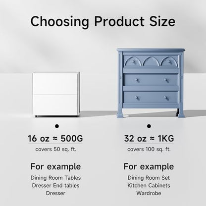 Glacier Gray Paint for Wood - 16 Oz Wood Furniture Paint - color: Glacier Gray
