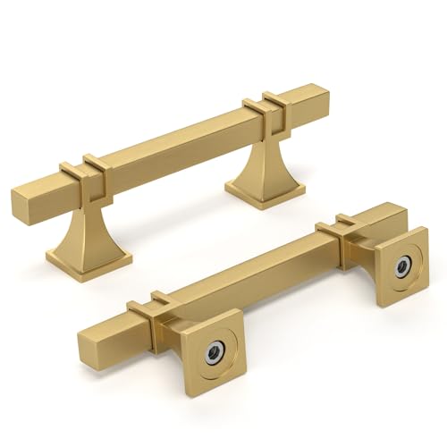 homdiy Gold Cabinet Pulls 3 Inch Brushed Gold Cabinet Pulls 24 Pack - color: Matte Gold, size: 3 Inch(76mm) Hole Centers