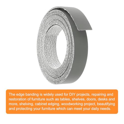 uxcell Edge Banding 3/4 Inch x 10ft Pre-Glued Veneer Dark Gray - color: Dark Gray, size: 3/4 Inch x 10ft