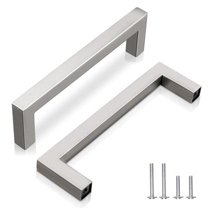 5" (128mm) Hole Centers Brushed Nickel Stainless Steel Cabinet Pulls 20 Pack - Handles for Kitchen Cabinets, Bathroom Drawers & Dressers - color: Brushed Nickel, size: 5 Inch Hole Centers