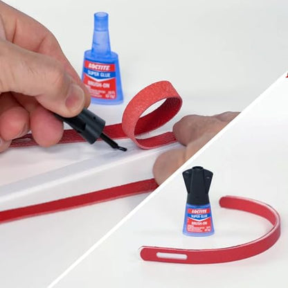 Loctite Super Glue Brush On Bottle, Clear, 0.18 fl oz Bottle, 6 Pack - Superglue for Plastic, Wood, Metal, Crafts & Repair, Cyanoacrylate Adhesive Instant Glue, Quick Dry - size: 6 Pack