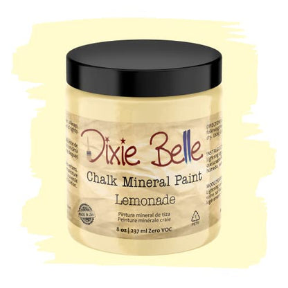 Dixie Belle Paint Company Chalk Mineral Paint - Lemonade (8oz) - color: Lemonade, size: 8 Fl Oz (Pack of 1)