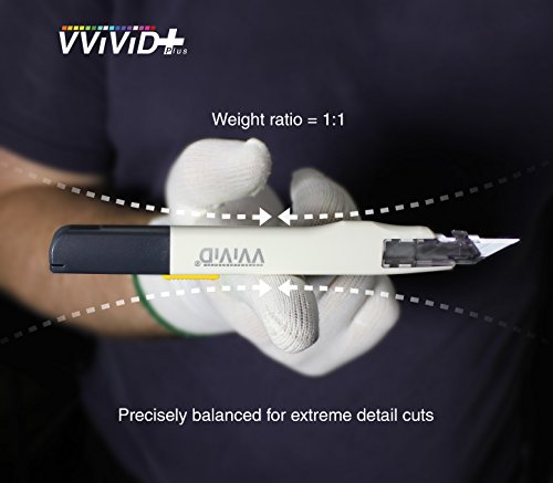 VViViD Premium Retractable Precision Balanced Multi-Use Craft Utility Knife for Vinyl, Paper and Hobby Cutting (3 pieces)