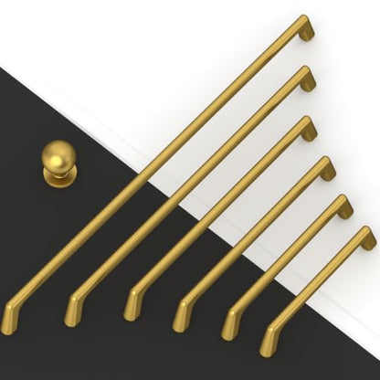 10 Pack Vibrant Brushed Moderne Brass Cabinet Pulls 5 Inch(128mm) Heavy-Duty Solid Kitchen Cabinet Handles Cabinet Hardware Drawer Pulls - color: Vibrant Brushed Moderne Brass, size: 5" Hole Center Pull