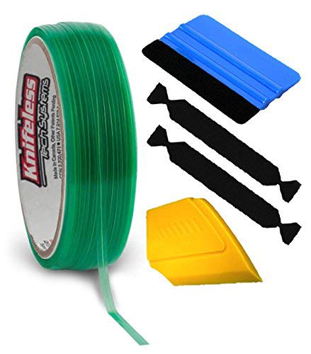 VViViD Knifeless Finish Line Vinyl Wrap Cutting Tape 50M Plus 3M Toolkit (Blue Squeegee, Yellow Squeegee 2xBlack Felts) - size: 3M Squeegee, Yellow Squeegee 2xBlack Felts