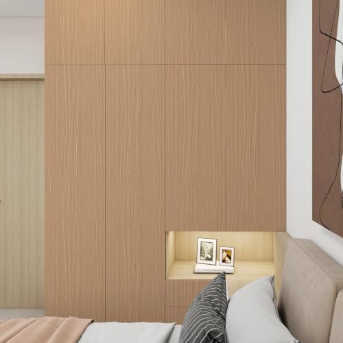 Brown Wood Wallpaper 11.8"x118" Wood Contact Paper Peel and Stick Wallpapers Waterproof Self-Adhesive Vinyl Wallpaper Film for Furniture Countertops Cabinets - color: Brown, size: 11.8" x 118"
