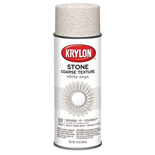 Krylon Coarse Stone Textured Finish, White Onyx, 12 oz - color: White Onyx