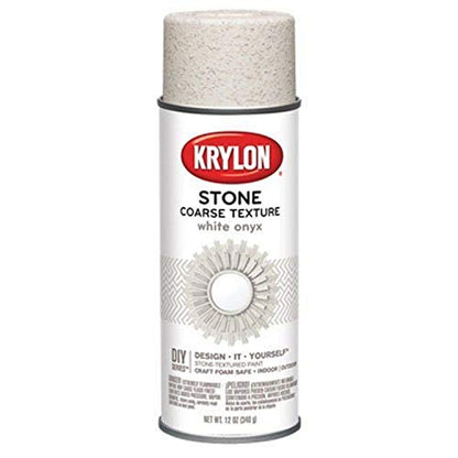 Krylon Coarse Stone Textured Finish, White Onyx, 12 oz - color: White Onyx