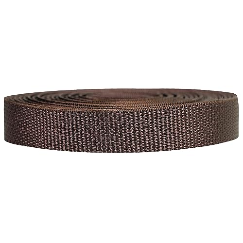Strapworks Lightweight Polypropylene Webbing - Poly Strapping for Outdoor DIY Gear Repair, Pet Collars, Crafts – 3/4 Inch by 10, 25, or 50 Yards, Over 20 Colors - color: Brown, size: 3/4" x 25 yard
