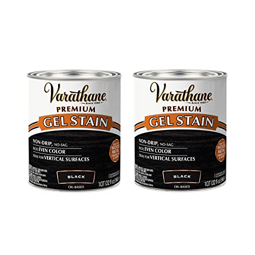 Varathane Premium Black Gel Stain - color: Black, size: Quart (Pack of 2)