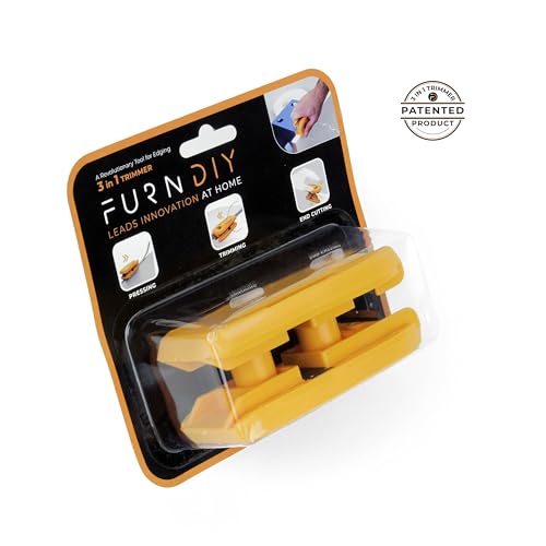 Furndiy 3in1 Edge Banding Trimmer - Edgebanding Trimmer - Edgebanding Cutter - Veneer Cutter - Melamine Trimmer - Melamine Cutter - Edgebanding Trimming - Double Edge Trimmer - Woodworking Tool - color: Orange