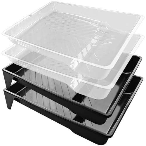 Great Andrew 4-Pack 9-Inch Paint Tray Liners, 2 Paint Trays with 2 Liners - size: 4 Pack, 9 Inch