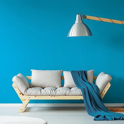 15.7"x118" Peel and Stick Wallpaper - Blue for Bedroom and Bathroom - Renter Friendly Removable Vinyl Matte - color: Lake Blue, size: 15.7" x 118"