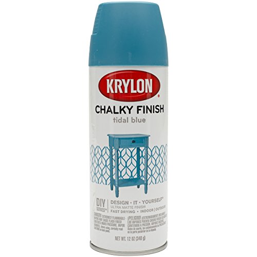 Krylon K04111000 Chalky Finish Spray Paint, Tidal Blue, 12 Ounce - color: Tidal Blue