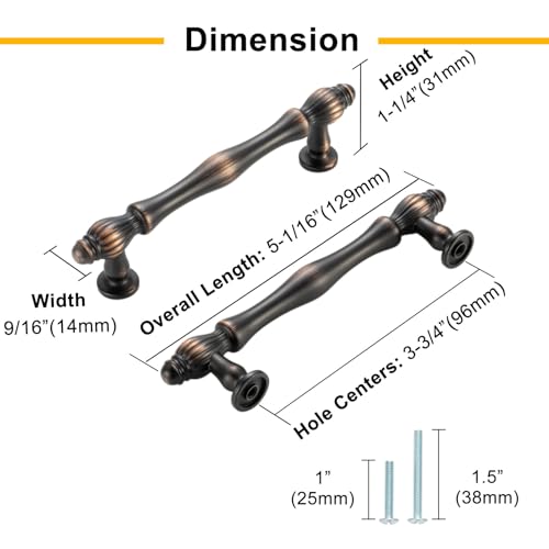 3-3/4 Inch Brushed Gold Cabinet Pulls Drawer Handles 10 Pack 2510 - color: Brushed Gold, size: 3-3/4 In Hole Distance