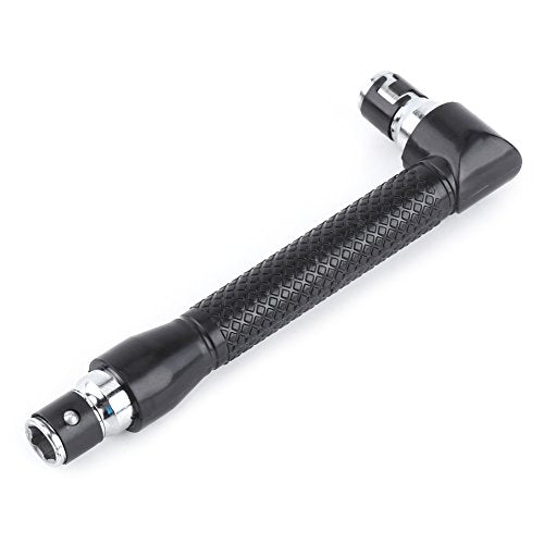 1/4 Inch Hex Socket Wrench, L Shape Double Head Wrench for Bits, with Comfortable Grip for Home Garage Workshop Use