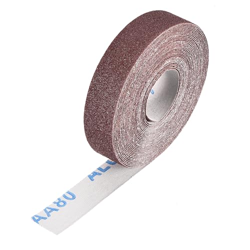 Sandpaper Roll 1Inch 26FT 80Grit Aluminum Oxide Emery Cloth Roll - size: 1 Inch x 25 Feet 80 Grits